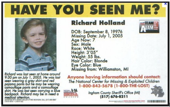 Holland missing ad